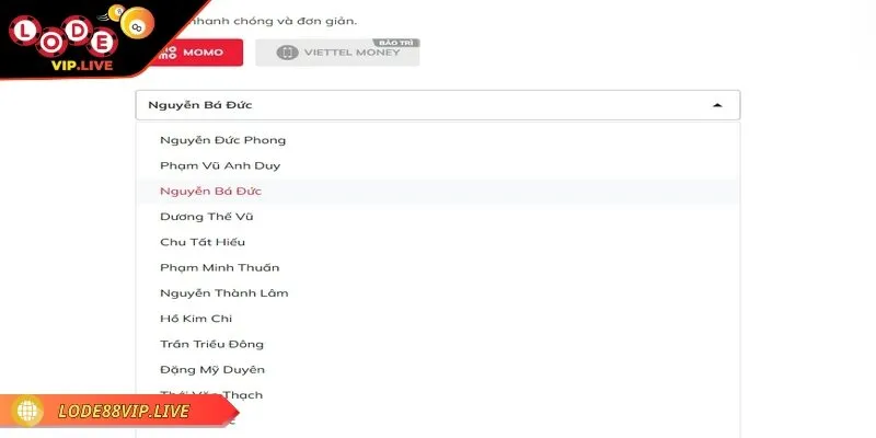 Phải lấy thông tin mới nhất để tiến hành chuyển tiền